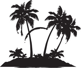 Palm silhouette vector Illustration, SVG