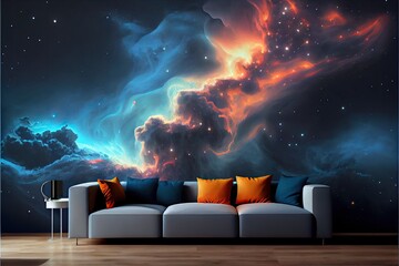 design a wallpaper made of space Generative AI