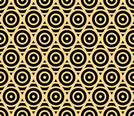 Abstract geometric pattern. A seamless vector background. Gold and black ornament. Graphic modern pattern. Simple lattice graphic design
