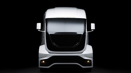 front view of concept truck on a black background Generative AI
