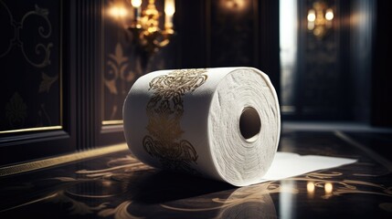 luxury toilet paper holder Generative AI