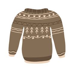 Christmas ugly sweater. Xmas funny handmade jumpers. Vector print pullovers Generative AI