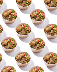 pilaf pattern on a white background