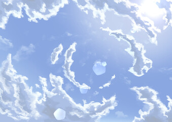 見上げた空_渦巻版_フレア有