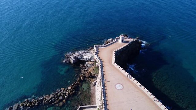 Sunny day in Piazza Bovia,Piombino, Italy