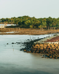 Fisherman's hut by the beach at Karimun Coastal Area