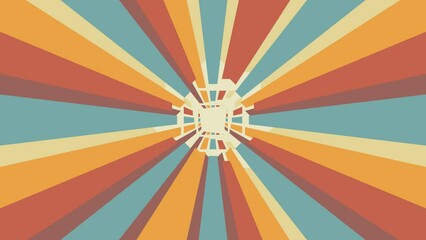  60s 70s animation vintage retro colors background video in modern style classic tunnel rainbows abstract - Powered by Adobe