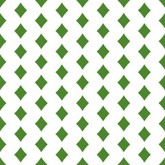 Seamless pattern with green rhombuses