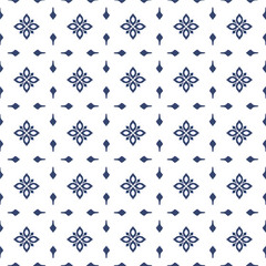 Vector. Seamless mediterranean geometric pattern in patchwork style. Talavera template. Portuguese Azulejo. Turkish decoration. Moroccan mosaic. Spanish porcelain. Ceramic dishes, folk ornament.