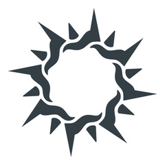 Abstract sign of crown of thorns or sun