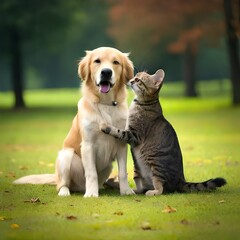 Dog and cqt being friends.