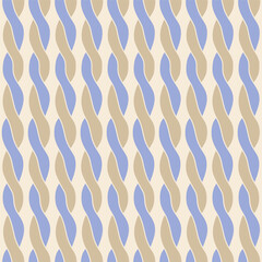Seamless pattern Rope stacking in vertical pattern Abstract background Endless cord strokes Vector illustration isolated on beige background