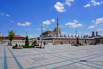 Fototapeta na wymiar Mevlana Mosque view in Konya