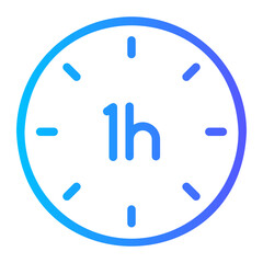 one hour icon 
