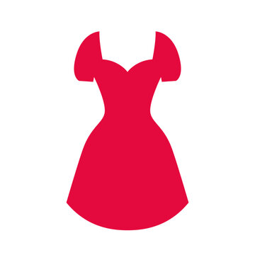 red frock flat vector illustration logo icon clipart
