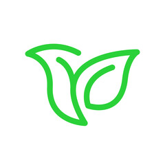 Organic, Leaves, Leaf logo. modern and simple outline style design. editable vector eps10
