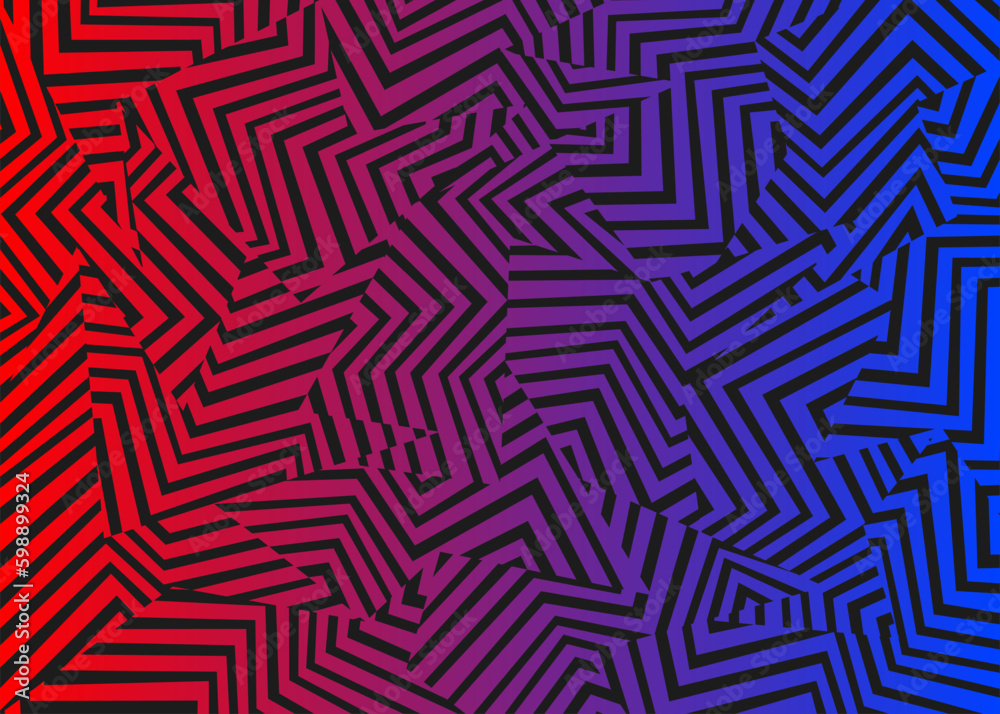 Poster abstract background with gradient color dazzle camouflage pattern