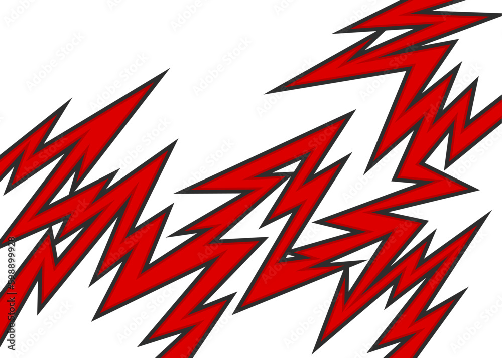Poster simple background with jagged lightning pattern
