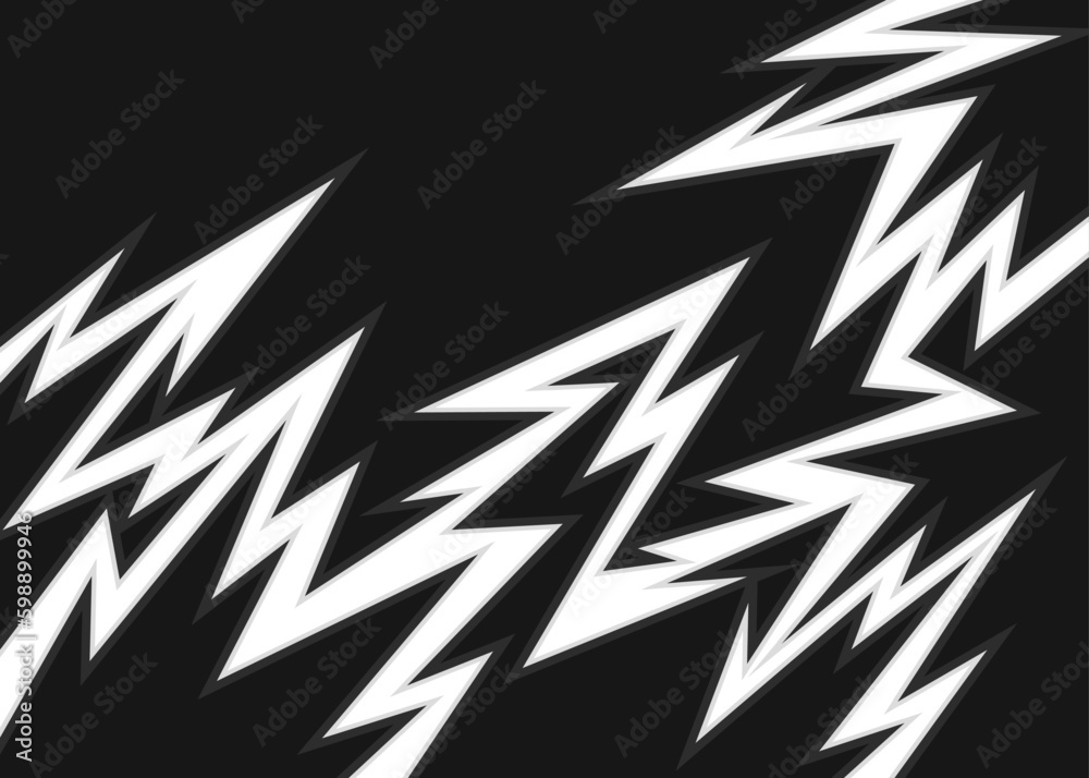 Poster simple background with jagged lightning pattern