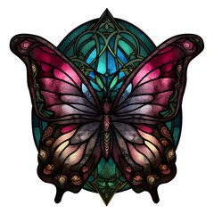 Stained Glass Butterfly Sublimation