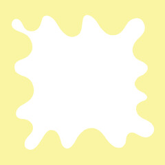 Cute hand drawn yellow frame  for decoration journal planner and diary note design. Cute frame illustration.