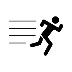 Run Fast Pictogram Icon Outline Vector Illustration