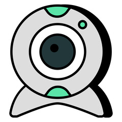 A modern technology icon of webcam