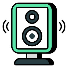 Trendy design icon of smart speaker 
