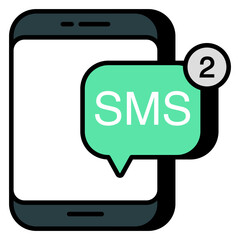 An icon design of mobile sms