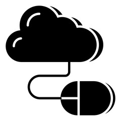 Modern design icon of cloud click