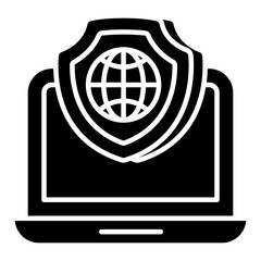 Modern design icon of global security