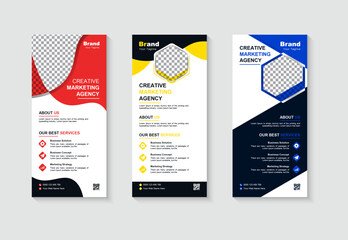 Corporate business event rack card or dl flyer design template