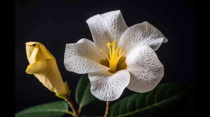 Allamanda cathartica flower. Generative AI