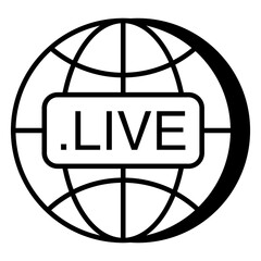 Editable design icon of global live streaming