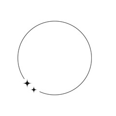 Monoline Circle Aesthetic Frame