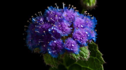 Fototapeta na wymiar Ageratum conyzoides flower. Generative AI