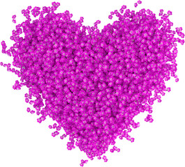 Flower garden in the shape of a heart