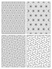Obraz premium Geometric Pattern Coloring Page for adult