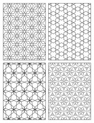 Kids coloring pages geometric seamless pattern