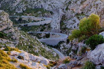 Serpentinenstraße nach Sa Calobra, Mallorca Spanien