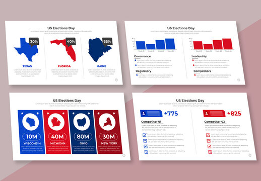 Us Elections Day Infographic Layout