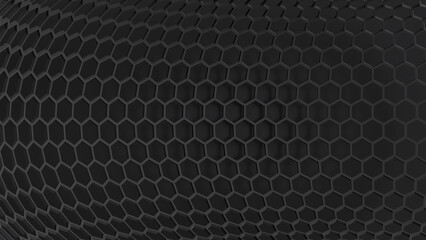 black dark hexagon abstract background