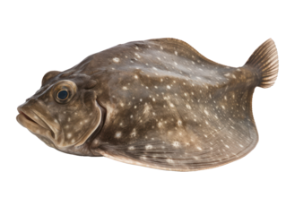 turbot entier détouré