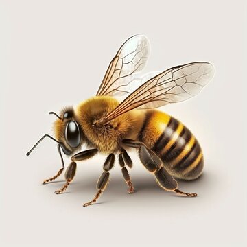 Honey bee. Created with Generative AI technology
