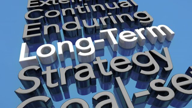 Long-Term Strategy Plan Goal Committed Extended Period Time 3d Animation