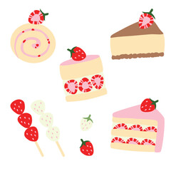 Strawberry short cake dessert