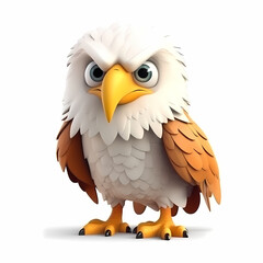 Eagle Cartoon 3D. Generative AI