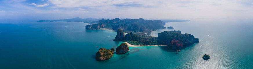 Fototapeta premium Railay Beach Krabi Thailand, the tropical beach of Railay Krabi