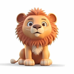 Baby Lion 3D. Generative AI
