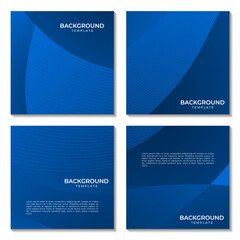 Set of Squares Dark Blue Gradient Abstract Vector Background for Corporate Use